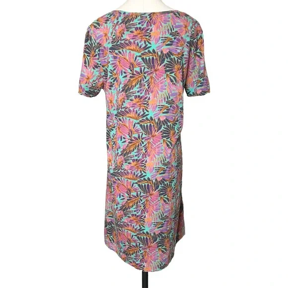 Peruvian Connection Paradiso Short Sleeve T-Shirt Mini Dress Jamaica Size Small